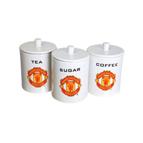 Velké dózy na čaj, kávu a cukr Manchester United FC