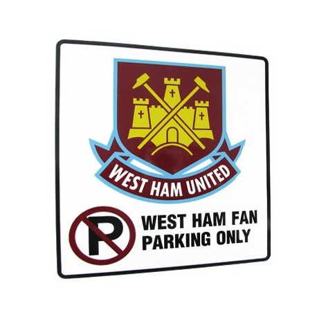 Plechová cedulka West Ham United FC No Parking
