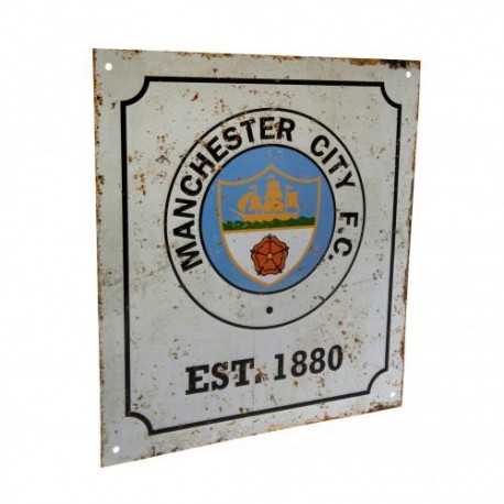 Plechová cedulka Manchester City FC znak retro
