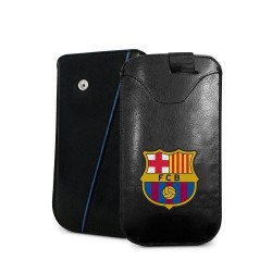 Kožené pouzdro na mobil Barcelona FC (typ větší)